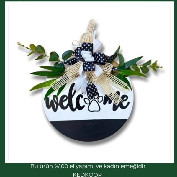 Welcome Kapı Süsü – 30 cm | El Yapımı