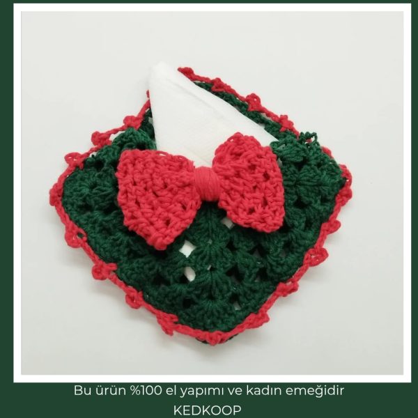 Yılbaşı Temalı Örgü Peçetelik